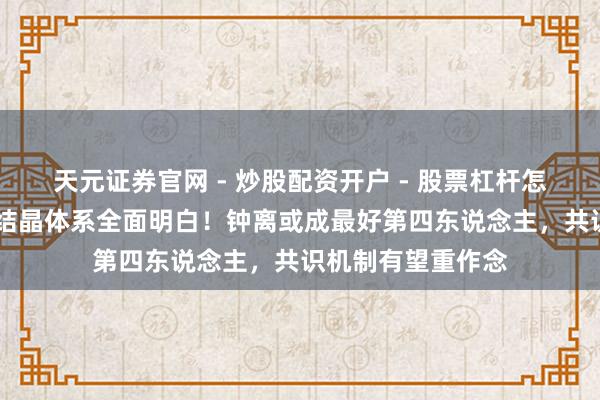 天元证券官网 - 炒股配资开户 - 股票杠杆怎么注册 原神：月结晶体系全面明白！钟离或成最好第四东说念主，共识机制有望重作念