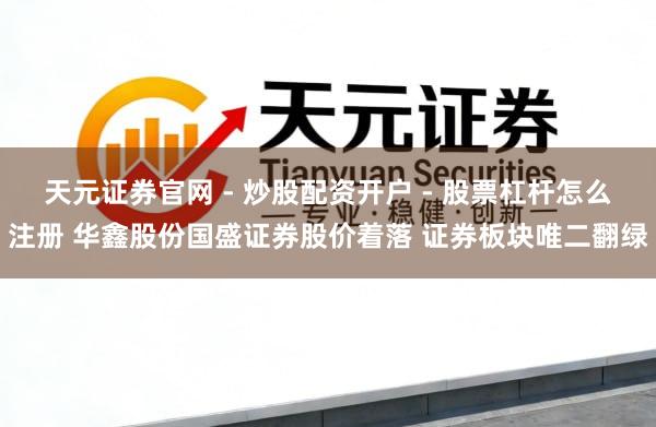 天元证券官网 - 炒股配资开户 - 股票杠杆怎么注册 华鑫股份国盛证券股价着落 证券板块唯二翻绿